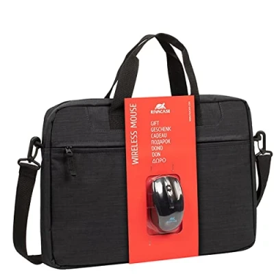 Image de Riva Case Regent series 8038 Sacoche pour ordinateur portable 15.6&quot; noir avec souris sans fil