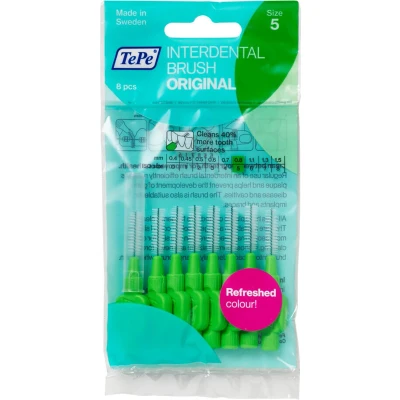 Afbeelding van TePe Interdentale Ragers Original 0,8 mm Groen blister à 8 stuks