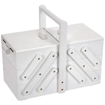 Afbeelding van Prym 612580 houten naaidoos M wit