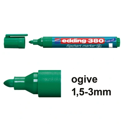Image de edding Flipchart marker 380, pointe ogive, vert