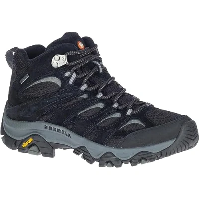 Image de Merrell Bottes de randonnée Moab 3 Mid GTX pour femme, noir/gris, 40.5 EU