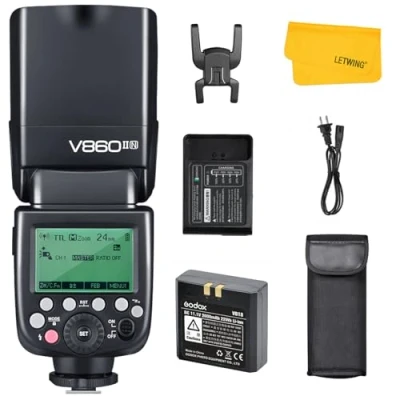 Afbeelding van Godox V860II N TTL Flash voor Nikon 2.4G draadloze camera HSS 1/8000s met hoge prestaties Li Ion batterij compatibel D800 D700 D7100 D7000 D5200 D5100 D810 D610 D90 D750 etc