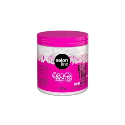 Afbeelding van super volume Health Glitter Salon Line 550 g Gelatina Capilar to de cacho