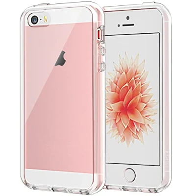 Afbeelding van JETech Beschermhoes voor iPhone SE (2016 modellen), 5s en 5, vergeelt niet, transparant, schokbestendig krasbestendig (HD helder)