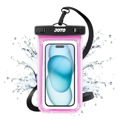 Afbeelding van JOTO Universele Waterdichte Telefoonhoes, IPX8 Onderwater Droge Zak voor iPhone 13 Pro Max Mini, 12 11 Xs XR X 8 7 6S, Galaxy S20 Ultra/S10/S9/S8, Note 10+/10/9/8, tot 7&#039;&#039; Roze