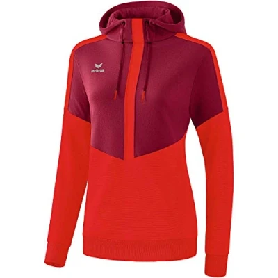 Afbeelding van Erima Squad sweatshirt met capuchon dames bordeaux/rood