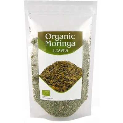 Afbeelding van Biologische Moringa bladeren, losse kruidenthee, zorgvuldig gezeefd, eiwitrijk, afkomstig uit Egypte, biologisch, Oleifera 500 g