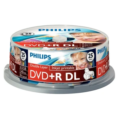 Image de Philips DR8I8B25F DVD+R DL x 25 8.5 Go support de stockage