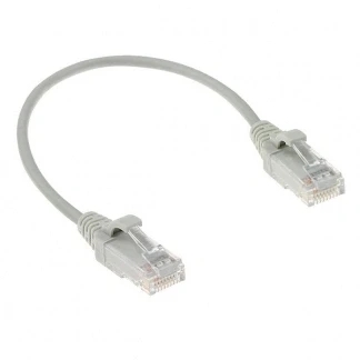 Afbeelding van ACT DC9001 LSZH U/UTP CAT6 Datacenter Slimline Patchkabel Snagless RJ45 connectoren Grijs 1 meter