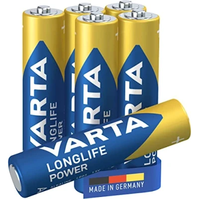 Image de Varta Longlife Power Piles Alkaline, LR03, AAA Mono, Un paquet de 6 pièces