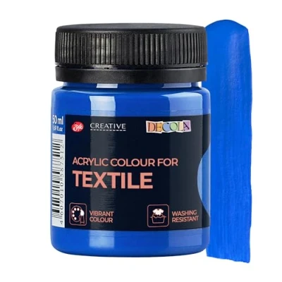 Afbeelding van Decola — Klassieke textielverf, blauw, 50 ml, textielverf met hoog pigmentgehalte Gemaakt door Nevskaya Palitra