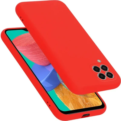 Afbeelding van Cadorabo Hoesje geschikt voor Samsung Galaxy M33 5G in LIQUID ROOD Beschermhoes gemaakt van flexibel TPU silicone Case Cover