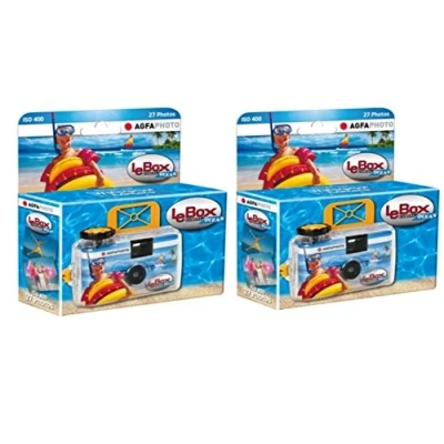 Afbeelding van Agfa Photo LeBox Ocean Wegwerpcamera, 35 mm, zwart, 2 stuks