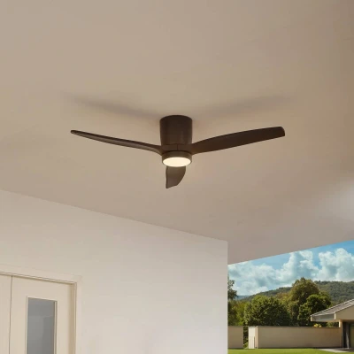 Afbeelding van LED plafondventilator Sorin, zwart, DC, stil