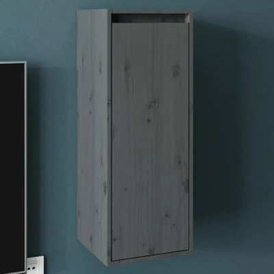 Afbeelding van Wandkast 30x30x80 cm massief grenenhout grijs