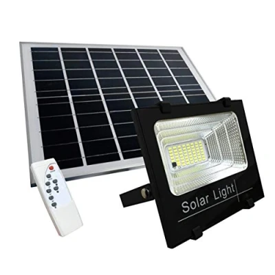 Afbeelding van TEMPO DI SALDI 50 W SMD LED schijnwerper wit licht met zonnepaneel, sensor en afstandsbediening