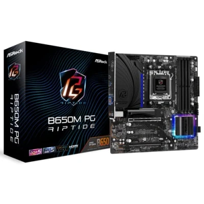 Afbeelding van ASRock B650M PG Riptide Moederbord Socket AMD AM5 Vormfactor Micro ATX chipset AMD® B650