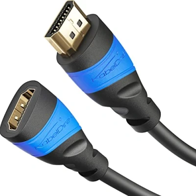 Afbeelding van KabelDirekt HDMI verlengkabel 1 m compatibel met (HDMI 2.0a/b 2.0, 1.4a, 4K Ultra HD, 3D, Full 1080p, HDR, ARC, High Speed Ethernet, PS4, XBOX, HDTV) TOP serie