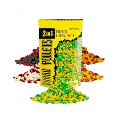 Afbeelding van Carp Zoom 2in1 Turbo Pellets 3mm 500g strawberry fish Vispellets