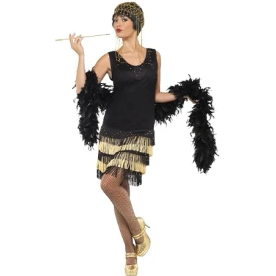 Image de Costume charleston noir et or m
