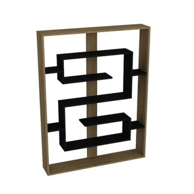Afbeelding van Boekenrek Woody Fashion 120 x 22 156 cm Oak Black design