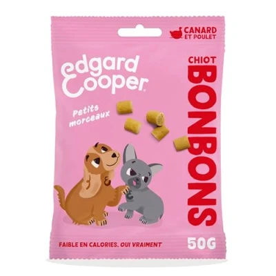 Afbeelding van 50g Edgard &amp; Cooper Bonbecs Puppy Eend Kip Hondensnoepjes