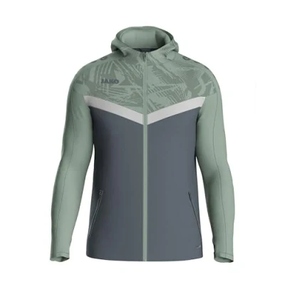Afbeelding van Jako Iconic Jas Met Kap Heren Zachtgrijs / Mintgroen Antra Light Maat: 4XL