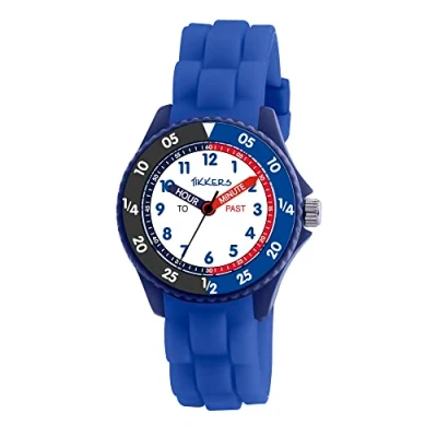 Afbeelding van Tikkers ATK1088 Analoog kwartshorloge voor jongens, met siliconen armband, Blauw, riem, Riem
