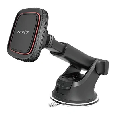 Afbeelding van APPS2Car Autotelefoonhouder magnetisch, voor dashboard/voorruit, houder telefoon, auto, met verstelbare telescooparm, 6 krachtige magneten alle mobiele telefoons