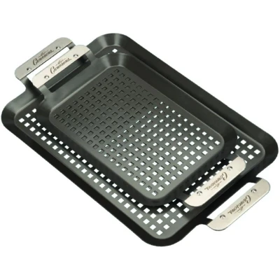Afbeelding van Camerons BBQ grillplaat non stick set 2 dlg