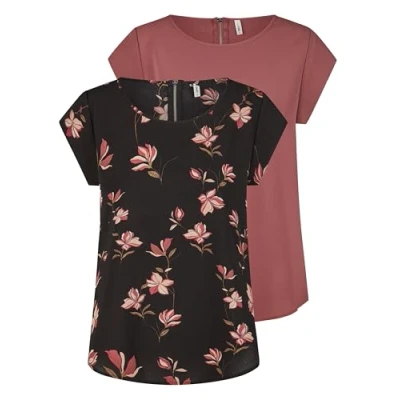 Afbeelding van ONLY ONLVIC LIFE S/S MIX TOP 2PK PTM Meisjes Blouses