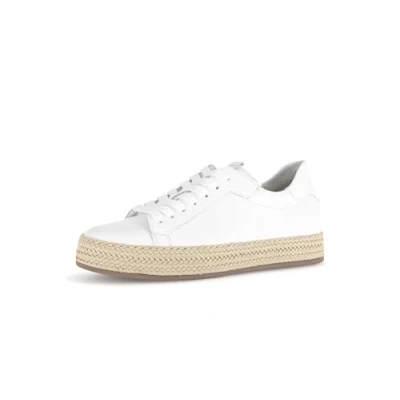 Afbeelding van Gabor Sneakers laag, Dames, Maat: 36, Weiss jute Leer
