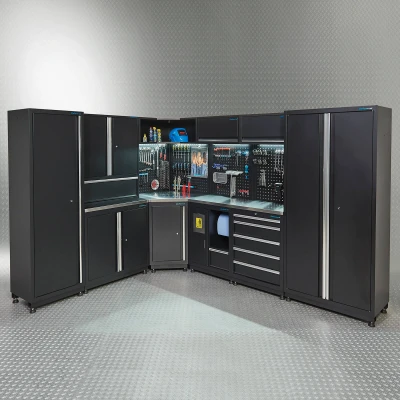 Afbeelding van Werkplaatsinrichting PREMIUM met RVS werkblad 560 cm breed