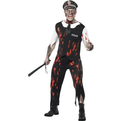 Afbeelding van &quot;Zombie agenten kostuum voor mannen (Halloween) Verkleedkleding Large&quot;