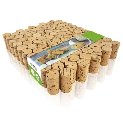 Afbeelding van Wijnkurken set van 100 natuurkurken voor knutselen en decoratie, Ø 2,5 cm, lengte 4,5 cm