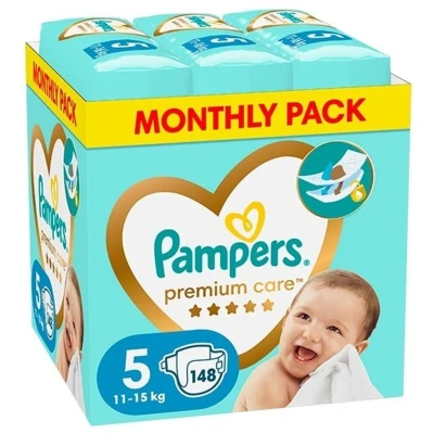 Afbeelding van Pampers Premium Protection maat 5, luier x148, 11kg 16kg