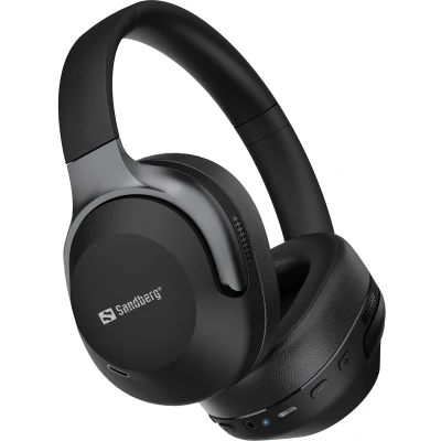 Afbeelding van Sandberg Wireless Travel Headset ANC (ANC, 30 h, Draadloze), Koptelefoon, Zwart
