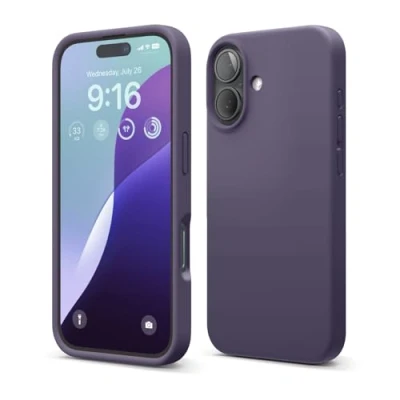 Afbeelding van elago Compatibel met iPhone 16 hoesjes, hoogwaardige vloeibare siliconen hoes, volledige beschermhoes, schokbestendig, slanke telefoonhoes