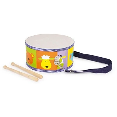 Afbeelding van Small Foot Houten Trommel Dieren met Stokken, 3dlg.