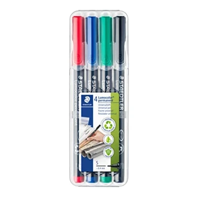 Afbeelding van Staedtler 313 WP4 etui voor 4 gesorteerde 0,4 mm punt viltstiften