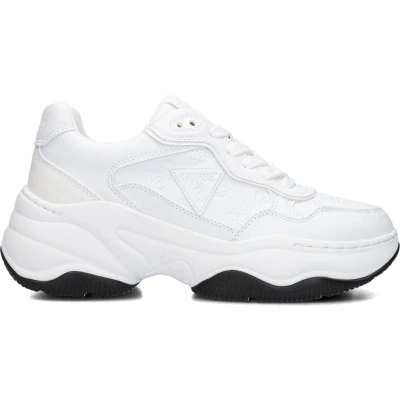 Afbeelding van Guess Hapyy Flphap Sneakers laag, Dames, Maat: 35, White Pu