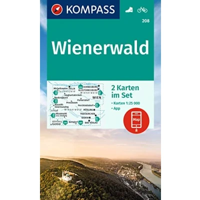 Afbeelding van KOMPASS Wanderkarten Set 208 Wienerwald (2 Karten) 1:25.000