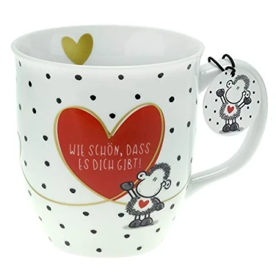 Afbeelding van Sheepworld 46218 Tasse mit Motivdruck:&quot;Wie schön, dass es dich gibt!&quot;, Geschenktag