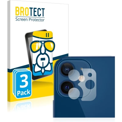 Afbeelding van BROTECT Screenprotector voor Apple iPhone 12 (ALLEEN Camera Lens) Folie Beschermfolie Beschermglas transparant (3 Stuks)