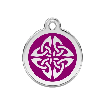 Afbeelding van Tribal Arrows Purple roestvrijstalen hondenpenning medium/gemiddeld dia. 3 cm RedDingo