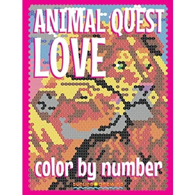 Afbeelding van Coloring QUEST Books ANIMAL LOVE Color by Number