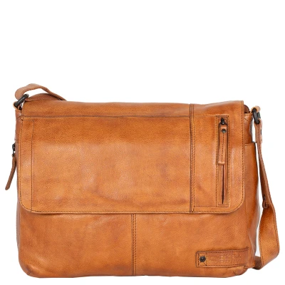 Afbeelding van Leather Messenger Deen Brandy Cognac