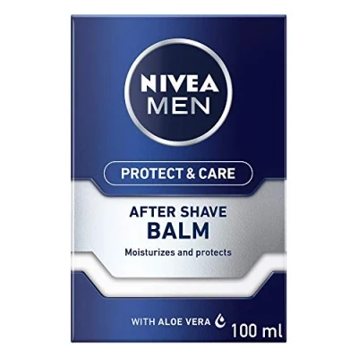 Image de NIVEA MEN Protect &amp; Care Baume après rasage (100 ml) apaisant Soin de la peau à l&#039;aloe vera et pro vitamine B5