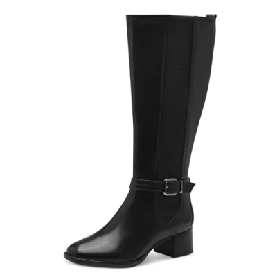 Afbeelding van Tamaris Comfort Laarzen, Dames, Maat: 39, Black Leer/ synthetisch