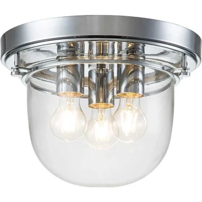 Afbeelding van Quoizel LED Plafond Badkamerlamp Whistling 3X E27 Max 40W IP44 Dimbaar Polished Chrome